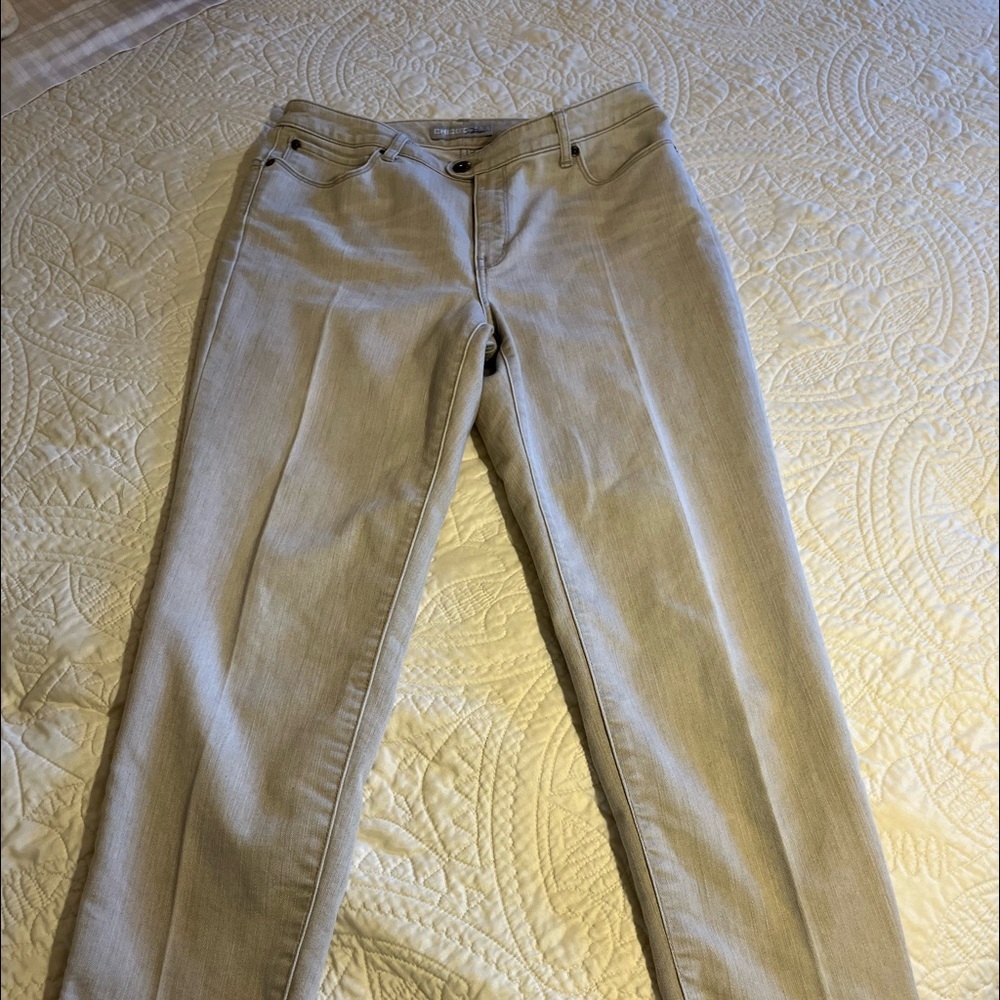 Chico’s Platinum Cream Color Jeans